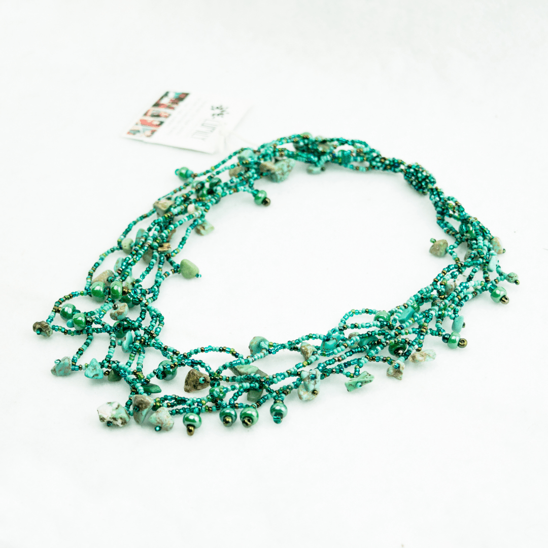 Luzy Beaded Necklace with Magnetic Closure - Guatemala Necklace La Vie Bien Luzy Beaded Necklace with Magnetic Closure - Guatemala