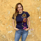 Luzy Hand Embroidered Fitted T-Shirt - Mexico Apparel La Vie Bien Luzy Hand Embroidered Fitted T-Shirt - Mexico