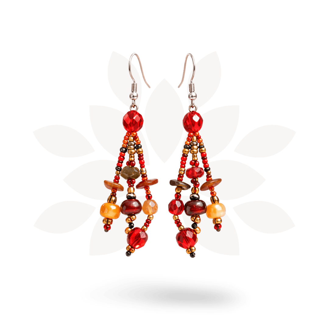 Luzy Seed Bead Dangly Earrings - Guatemala Jewelry La Vie Bien Luzy Seed Bead Dangly Earrings - Guatemala
