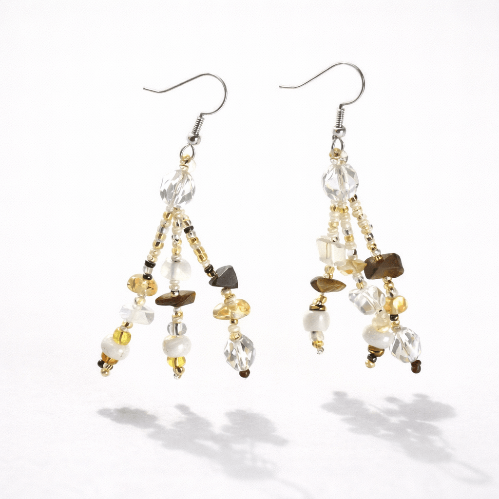 Luzy Seed Bead Dangly Earrings - Guatemala Jewelry La Vie Bien Luzy Seed Bead Dangly Earrings - Guatemala