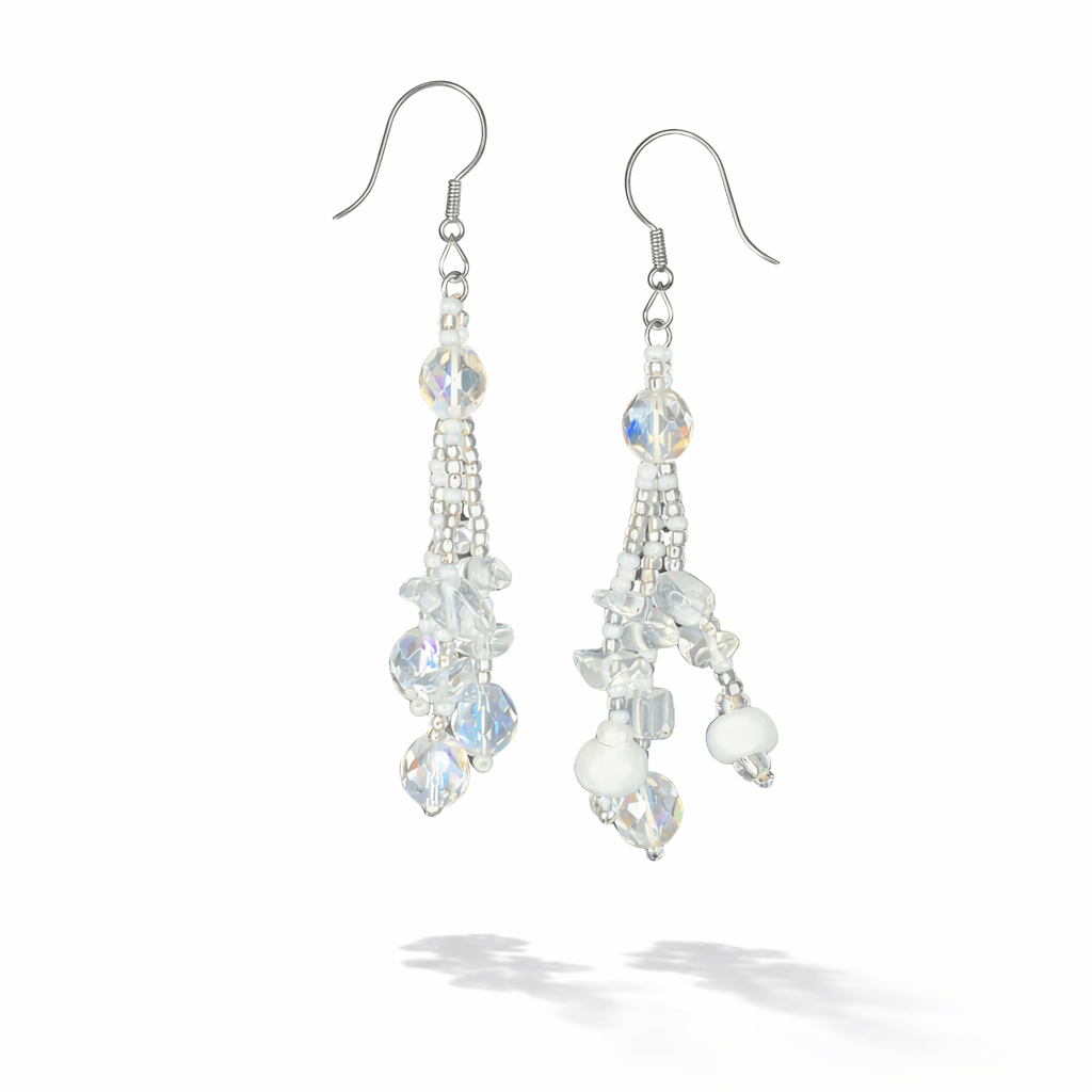 Luzy Seed Bead Dangly Earrings - Guatemala Jewelry La Vie Bien Luzy Seed Bead Dangly Earrings - Guatemala