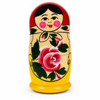 Set of 5 Semenov Style Red Scarf Matryoshka Wooden Nesting Dolls