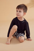 Lycra Black Boys Swim Shirts T2343 Erkek Çocuk Tişört La Vie Bien Lycra Black Boys Swim Shirts T2343