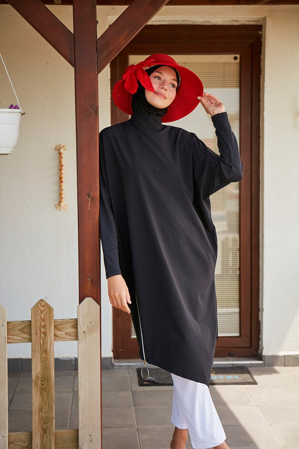 Lycra Black Burkini Modest Swimwear M2318 Covered Burkini Swimwear La Vie Bien Lycra Black Burkini Modest Swimwear M2318