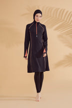 Lycra Black Burkini Modest Swimwear M2333 Covered Burkini Swimwear La Vie Bien Lycra Black Burkini Modest Swimwear M2333