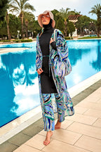 Lycra Black Burkini Modest Swimwear M2477 Covered Burkini Swimwear La Vie Bien Lycra Black Burkini Modest Swimwear M2477