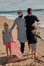 Lycra Black Burkini Modest Swimwear M2488 Covered Burkini Swimwear La Vie Bien Lycra Black Burkini Modest Swimwear M2488