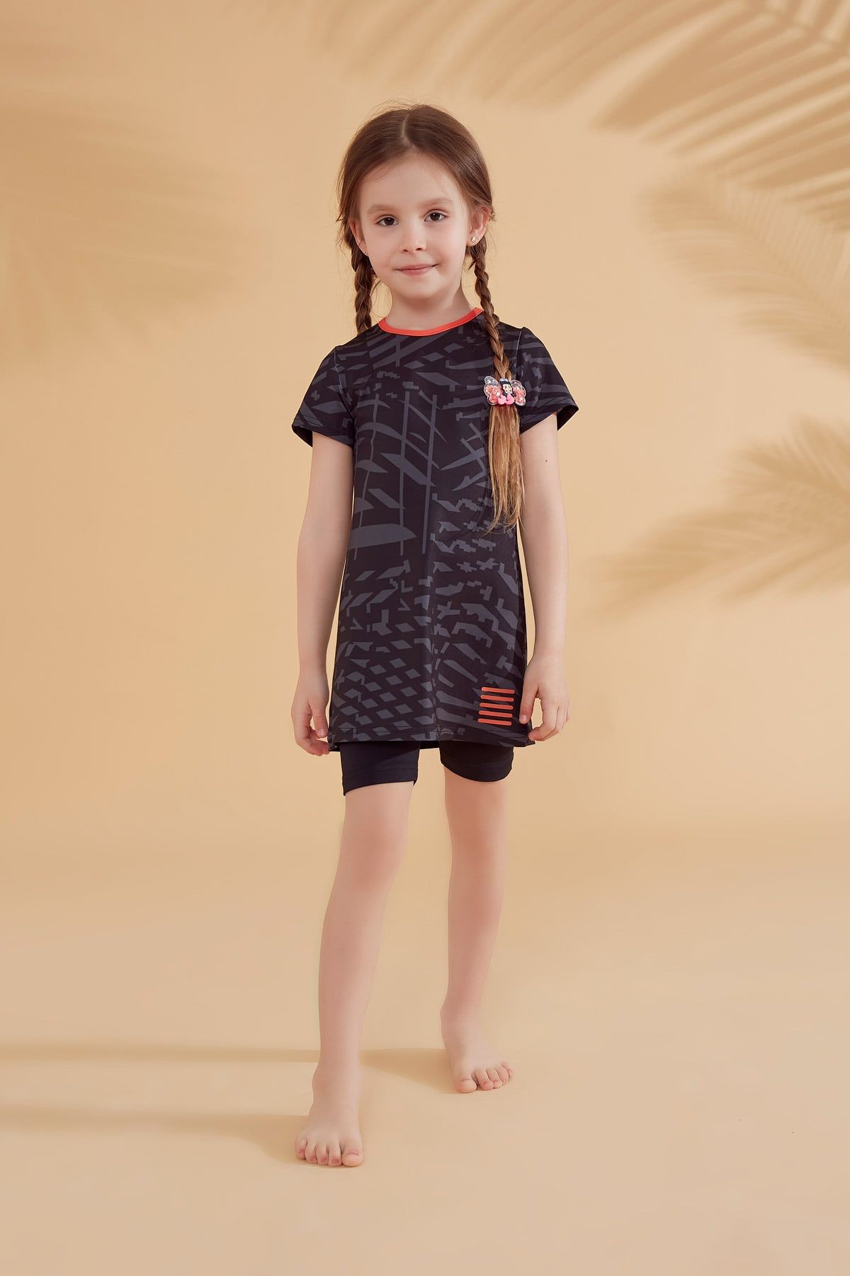 Lycra Black Kids Swimsuit K2335 Kız Çocuk Mayo La Vie Bien Lycra Black Kids Swimsuit K2335