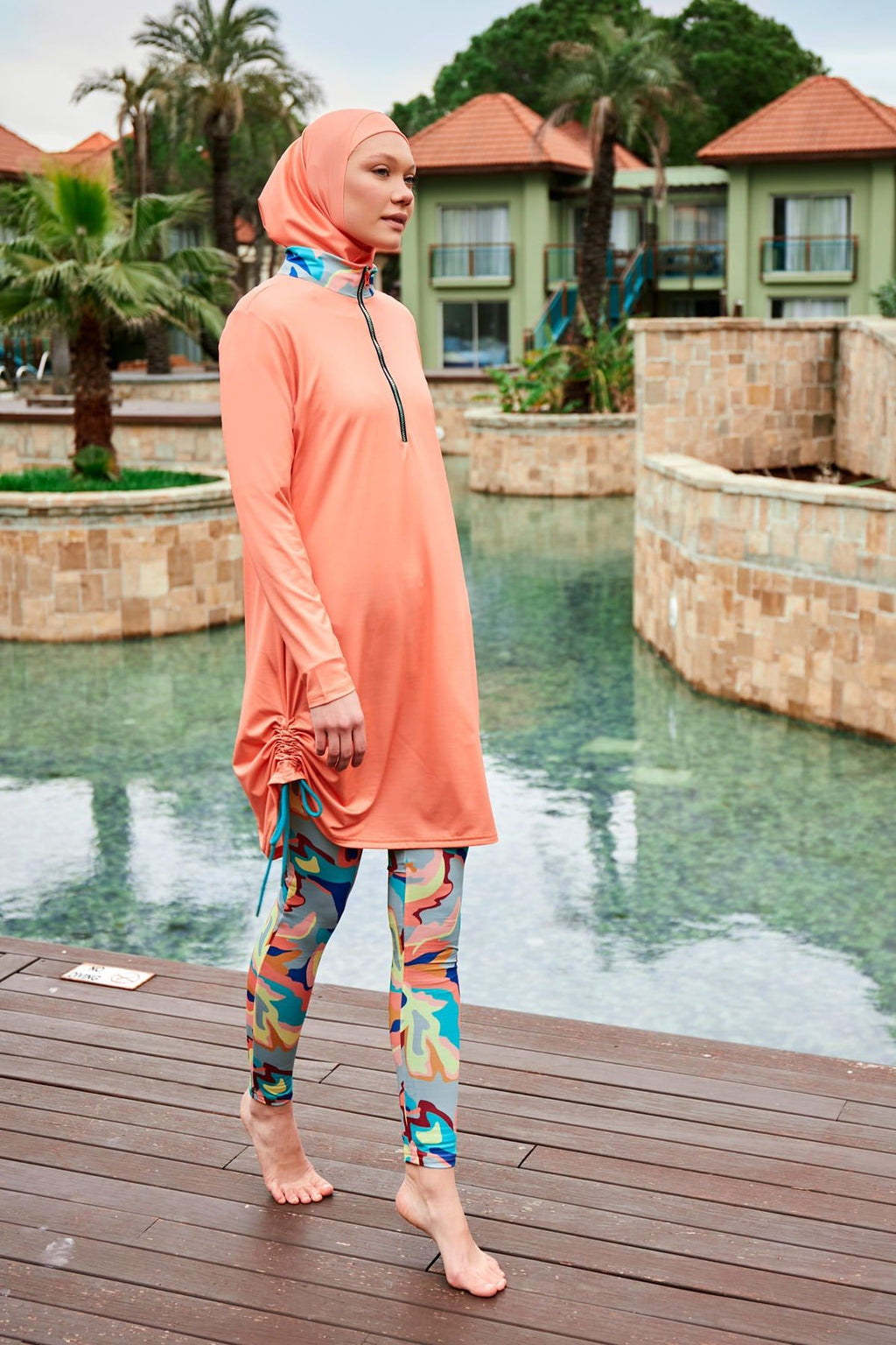 Lycra Burkini Modest Swimwear M2470 Covered Burkini Swimwear La Vie Bien Lycra Burkini Modest Swimwear M2470