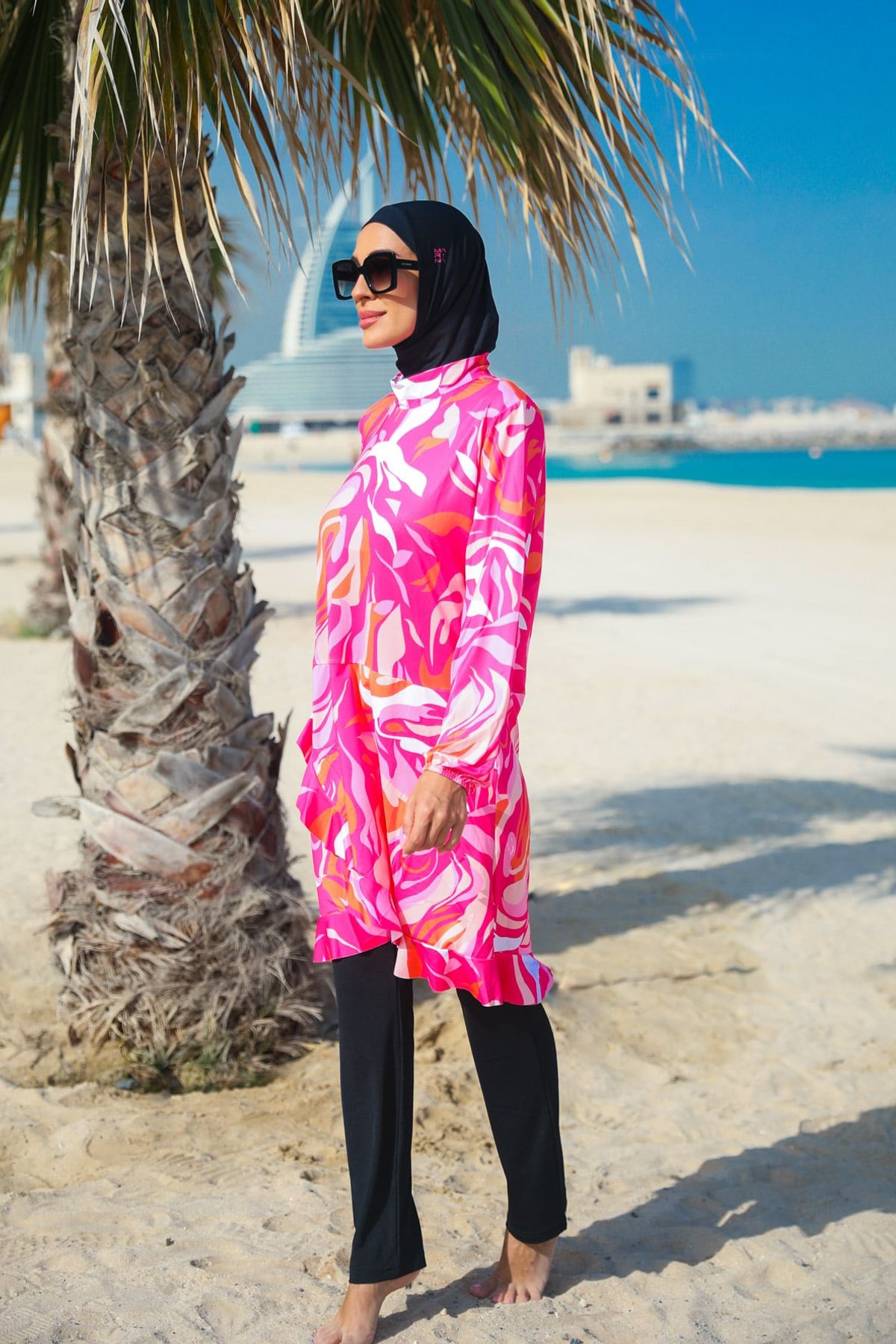 Lycra Fushya Burkini Modest Swimwear M2322 Covered Burkini Swimwear La Vie Bien Lycra Fushya Burkini Modest Swimwear M2322