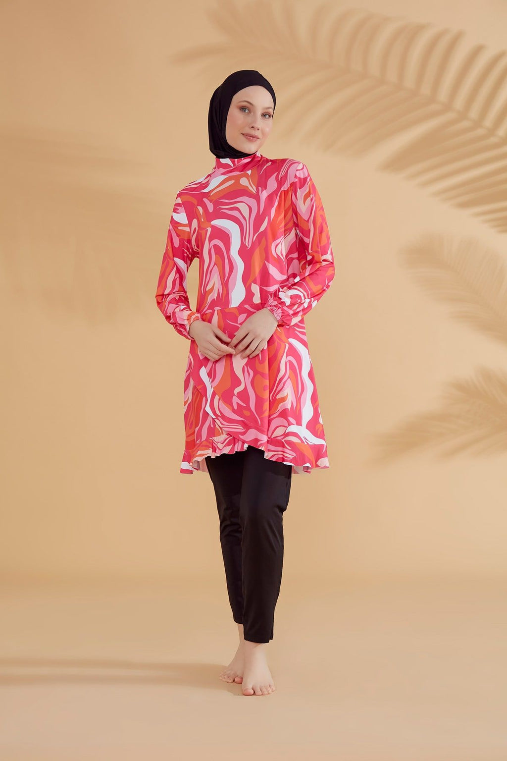 Lycra Fushya Burkini Modest Swimwear M2322 Covered Burkini Swimwear La Vie Bien Lycra Fushya Burkini Modest Swimwear M2322