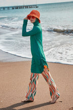 Lycra Green Burkini Modest Swimwear M2493 Covered Burkini Swimwear La Vie Bien Lycra Green Burkini Modest Swimwear M2493