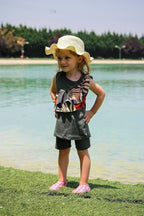 Lycra Khaki Kids Swimsuit K2212 Kız Çocuk Mayo La Vie Bien Lycra Khaki Kids Swimsuit K2212