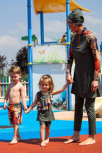 Lycra Khaki Kids Swimsuit K2212 Kız Çocuk Mayo La Vie Bien Lycra Khaki Kids Swimsuit K2212