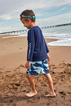Lycra Navy Boys Swim Shirts T2451 Erkek Çocuk Mayo La Vie Bien Lycra Navy Boys Swim Shirts T2451
