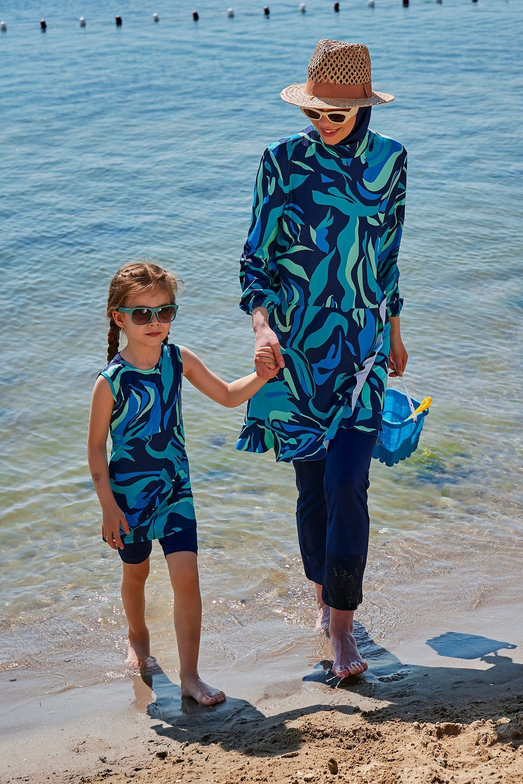 Lycra Navy Burkini Modest Swimwear M2334 Covered Burkini Swimwear La Vie Bien Lycra Navy Burkini Modest Swimwear M2334