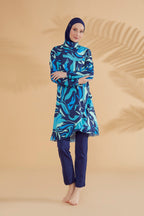 Lycra Navy Burkini Modest Swimwear M2334 Covered Burkini Swimwear La Vie Bien Lycra Navy Burkini Modest Swimwear M2334