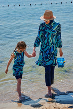 Lycra Navy Burkini Modest Swimwear M2334 Covered Burkini Swimwear La Vie Bien Lycra Navy Burkini Modest Swimwear M2334