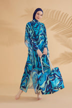 Lycra Navy Burkini Modest Swimwear M2334 Covered Burkini Swimwear La Vie Bien Lycra Navy Burkini Modest Swimwear M2334