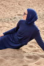 Lycra Navy Burkini Modest Swimwear M2462 Covered Burkini Swimwear La Vie Bien Lycra Navy Burkini Modest Swimwear M2462