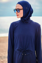 Lycra Navy Burkini Modest Swimwear M2462 Covered Burkini Swimwear La Vie Bien Lycra Navy Burkini Modest Swimwear M2462