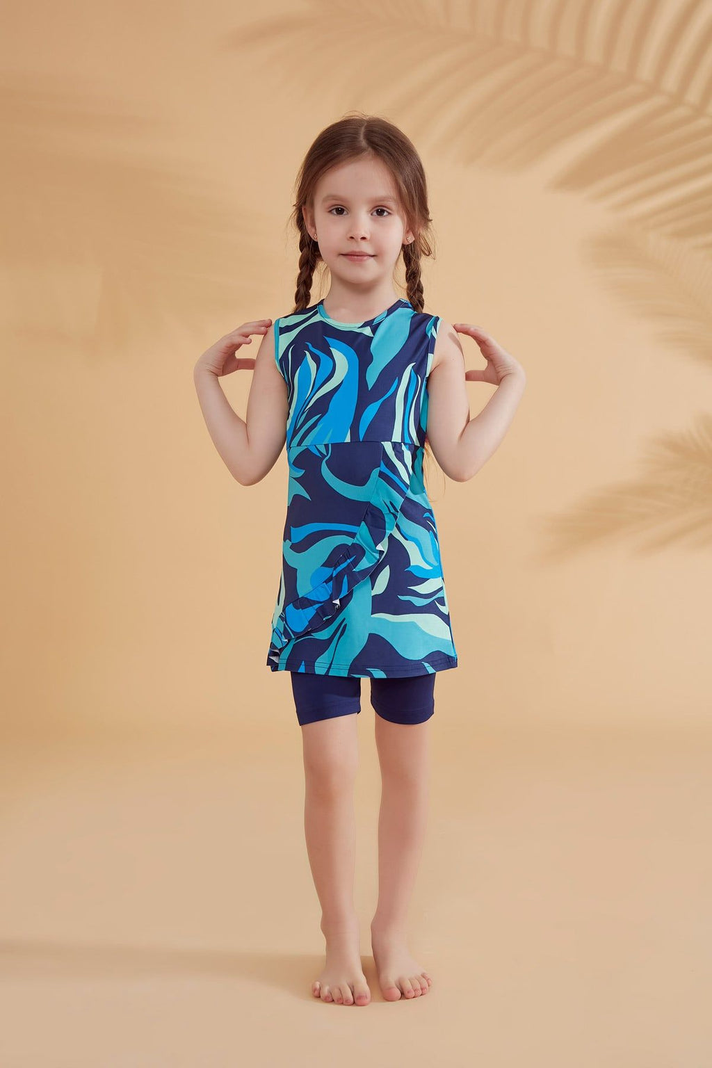 Lycra Navy Kids Swimsuit K2334 Kız Çocuk Mayo La Vie Bien Lycra Navy Kids Swimsuit K2334