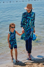 Lycra Navy Kids Swimsuit K2334 Kız Çocuk Mayo La Vie Bien Lycra Navy Kids Swimsuit K2334
