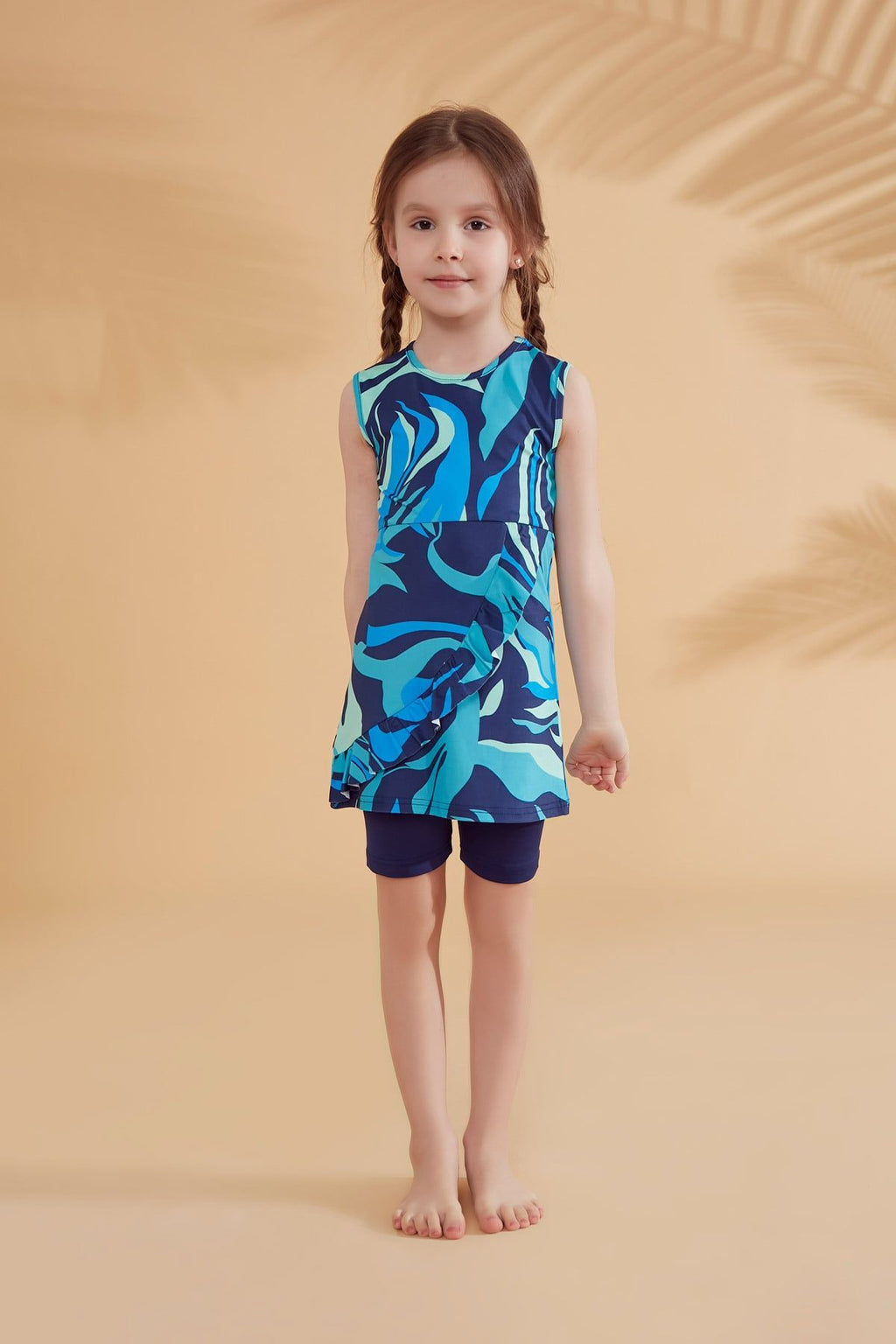 Lycra Navy Kids Swimsuit K2334 Kız Çocuk Mayo La Vie Bien Lycra Navy Kids Swimsuit K2334