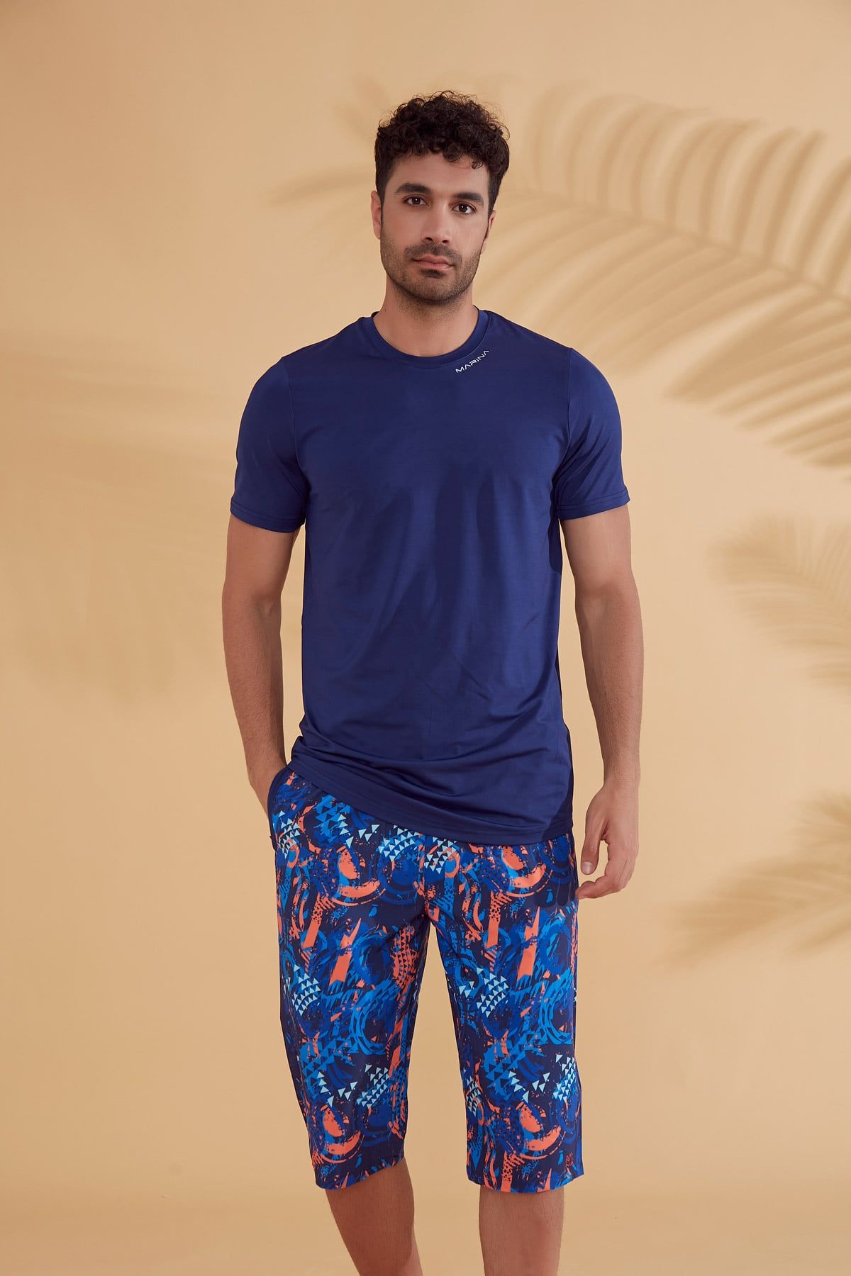 Lycra Navy Men's Swim Shirts T2343 Erkek Tişört La Vie Bien Lycra Navy Men's Swim Shirts T2343
