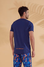 Lycra Navy Men's Swim Shirts T2344 Erkek Tişört La Vie Bien Lycra Navy Men's Swim Shirts T2344