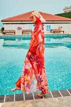 Lycra Orange Burkini Modest Swimwear M2317 Covered Burkini Swimwear La Vie Bien Lycra Orange Burkini Modest Swimwear M2317