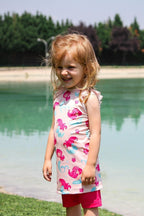 Lycra Pink Kids Swimsuit K2202 Kız Çocuk Mayo La Vie Bien Lycra Pink Kids Swimsuit K2202