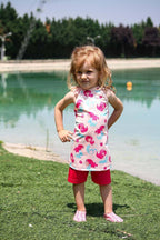 Lycra Pink Kids Swimsuit K2202 Kız Çocuk Mayo La Vie Bien Lycra Pink Kids Swimsuit K2202