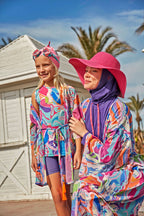 Lycra Purple Burkini Modest Swimwear M2496 Covered Burkini Swimwear La Vie Bien Lycra Purple Burkini Modest Swimwear M2496