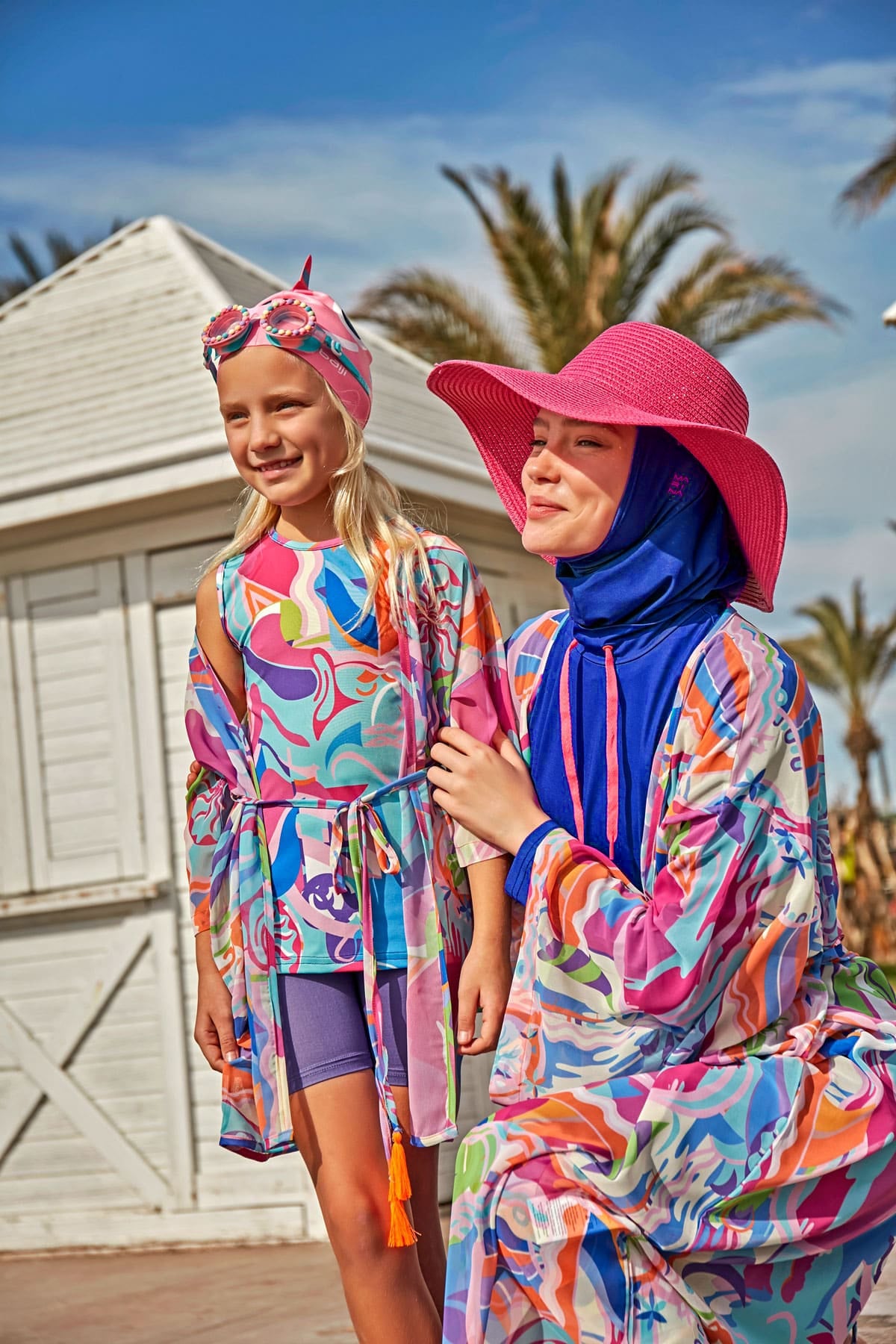 Lycra Royal Blue Burkini Modest Swimwear M2483 Covered Burkini Swimwear La Vie Bien Lycra Royal Blue Burkini Modest Swimwear M2483
