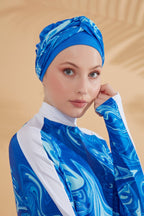 Lycra Sax Burkini Modest Swimwear M2304 Covered Burkini Swimwear La Vie Bien Lycra Sax Burkini Modest Swimwear M2304