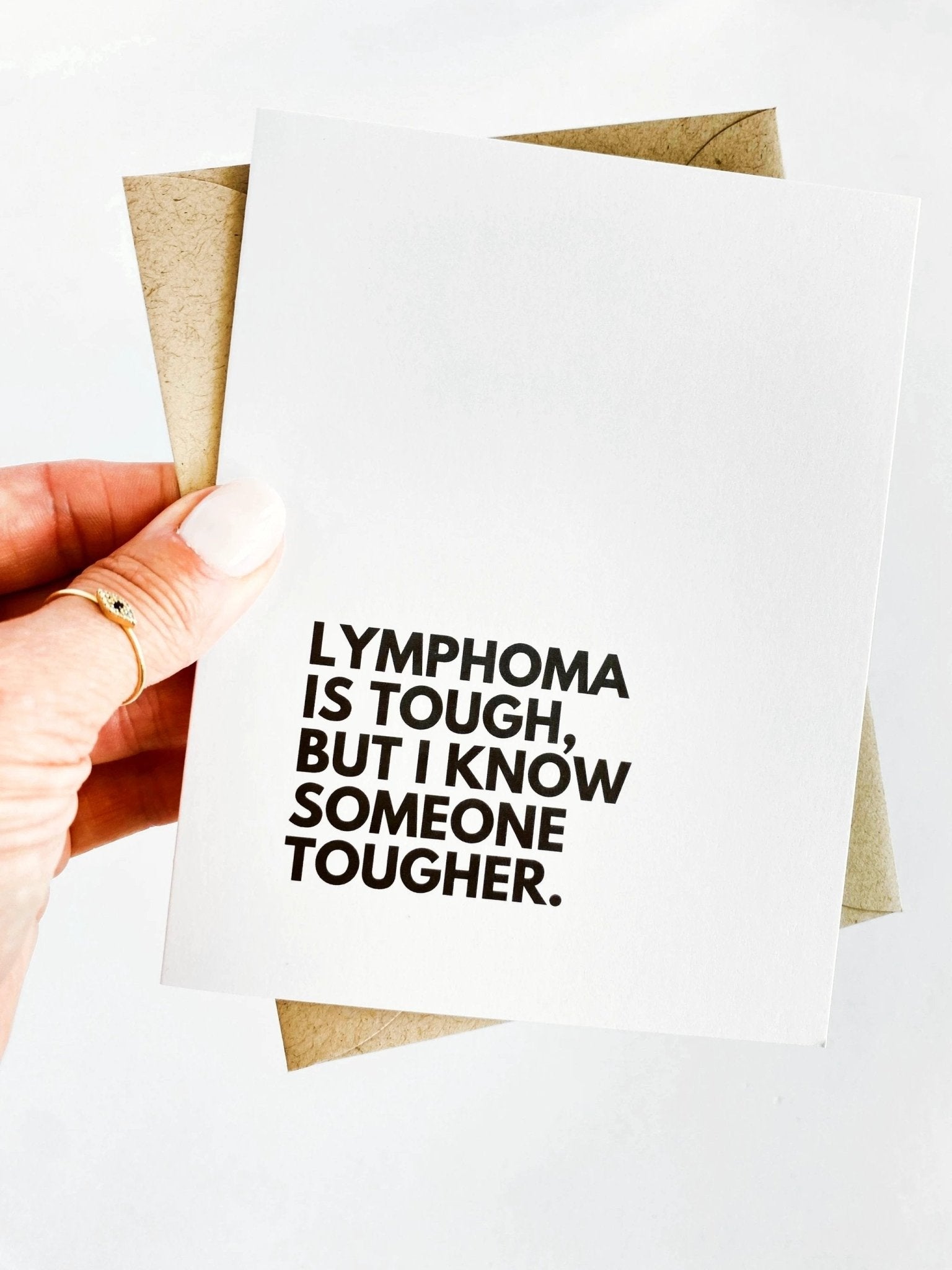 Lymphoma is Tough Cancer Get Well Card by Five Dot Post