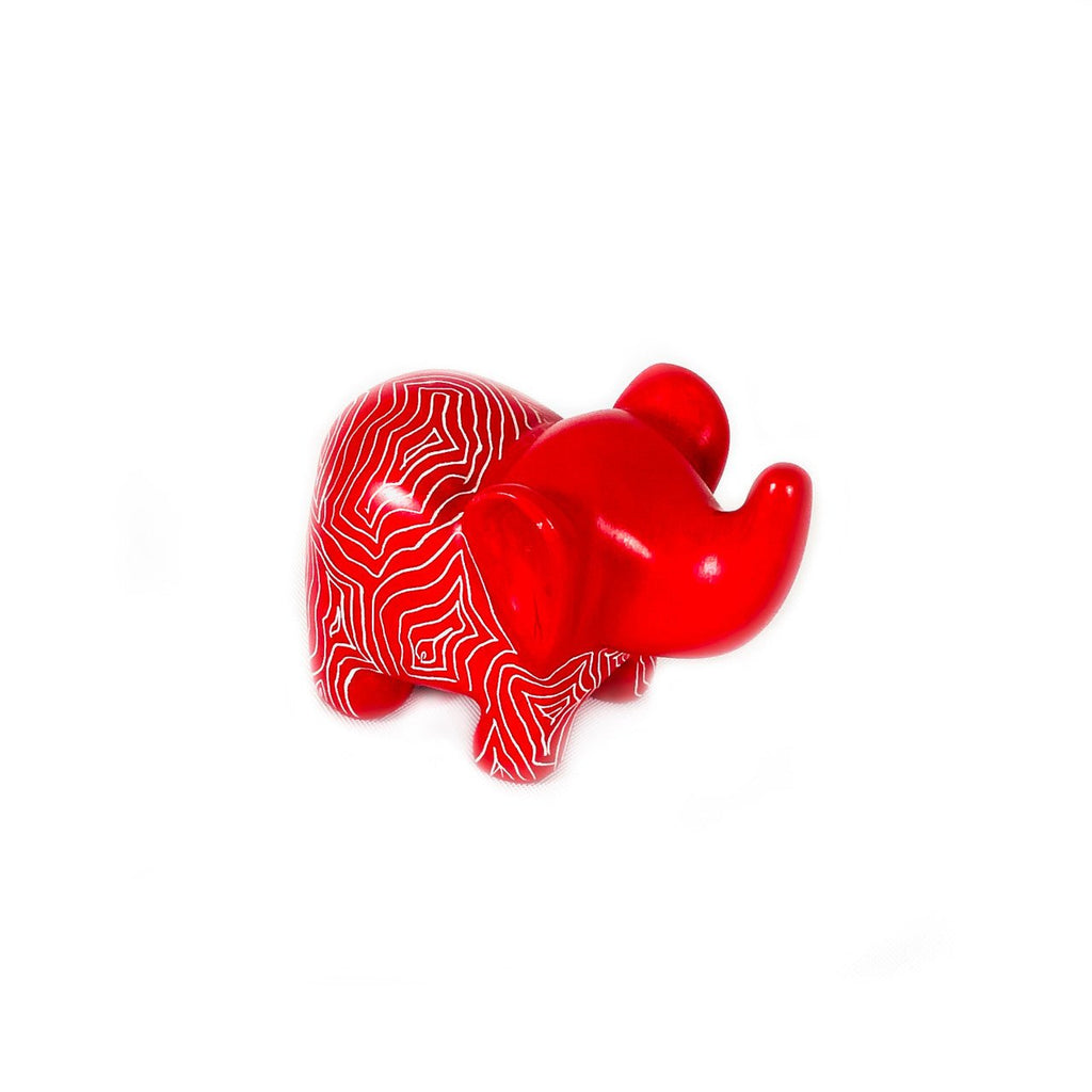 Maasai Red Elephant - Soapstone La Vie Bien Maasai Red Elephant - Soapstone