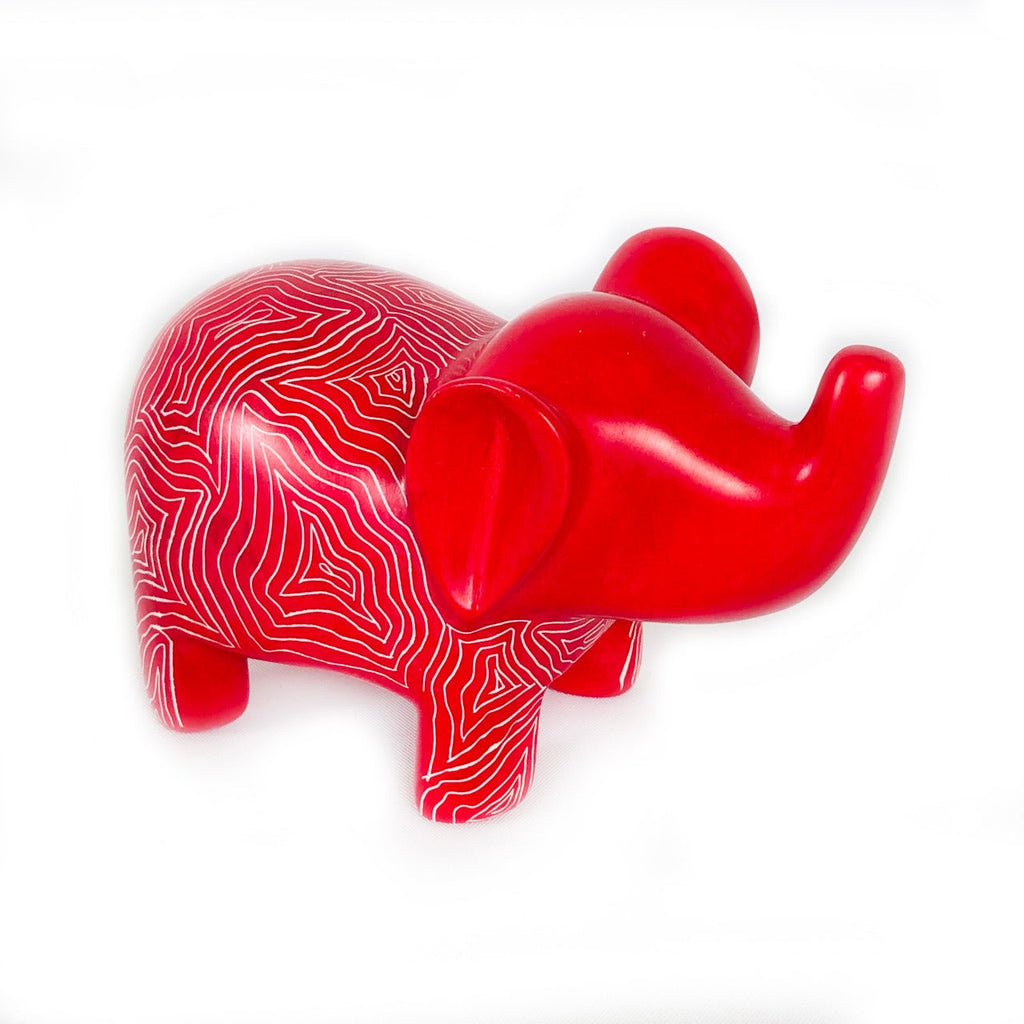 Maasai Red Elephant - Soapstone La Vie Bien Maasai Red Elephant - Soapstone