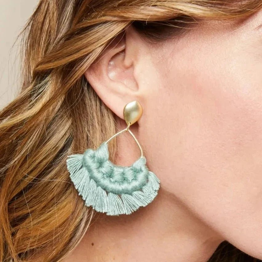 Macrame Earrings - Available in Four Colors Jewelry La Vie Bien Macrame Earrings - Available in Four Colors