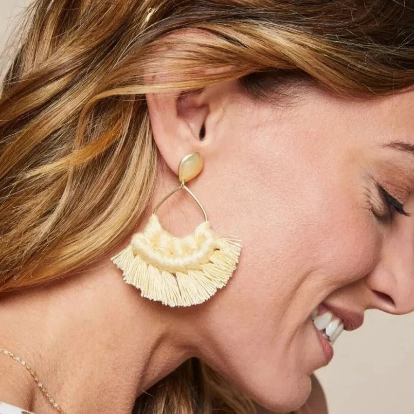 Macrame Earrings - Available in Four Colors Jewelry La Vie Bien Macrame Earrings - Available in Four Colors
