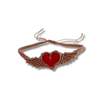 Macrame Woven Heart Wings Pull String Bracelet - Mexico Bracelets La Vie Bien Macrame Woven Heart Wings Pull String Bracelet - Mexico
