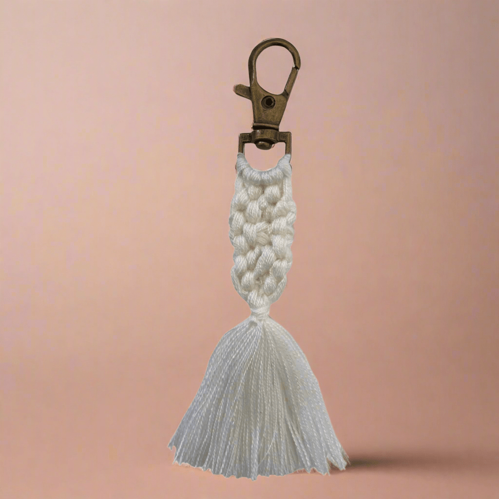 Macrame Zipper Pull Boho Bag Charm Tassel Decor - Thailand Zipper Pulls La Vie Bien Macrame Zipper Pull Boho Bag Charm Tassel Decor - Thailand