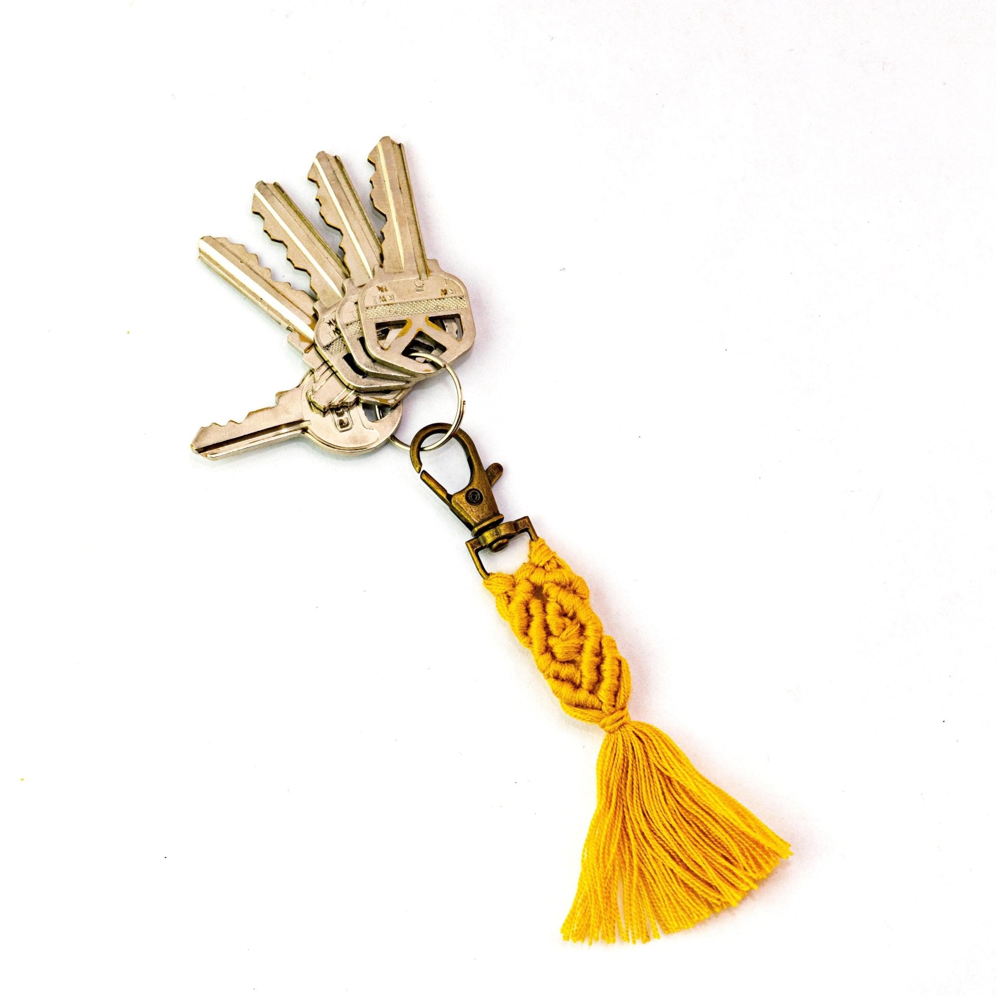 Macrame Zipper Pull Boho Bag Charm Tassel Decor - Thailand Zipper Pulls La Vie Bien Macrame Zipper Pull Boho Bag Charm Tassel Decor - Thailand