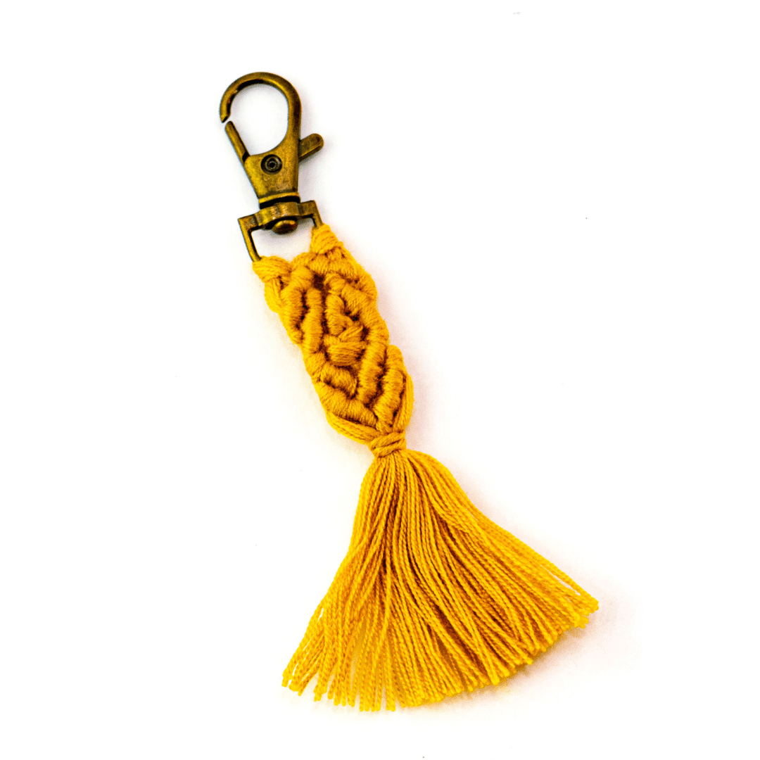 Macrame Zipper Pull Boho Bag Charm Tassel Decor - Thailand Zipper Pulls La Vie Bien Macrame Zipper Pull Boho Bag Charm Tassel Decor - Thailand