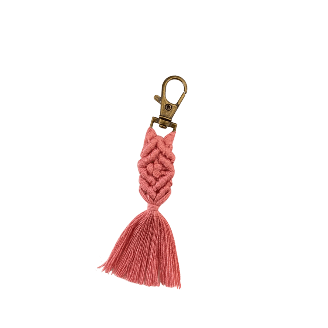 Macrame Zipper Pull Boho Bag Charm Tassel Decor - Thailand Zipper Pulls La Vie Bien Macrame Zipper Pull Boho Bag Charm Tassel Decor - Thailand