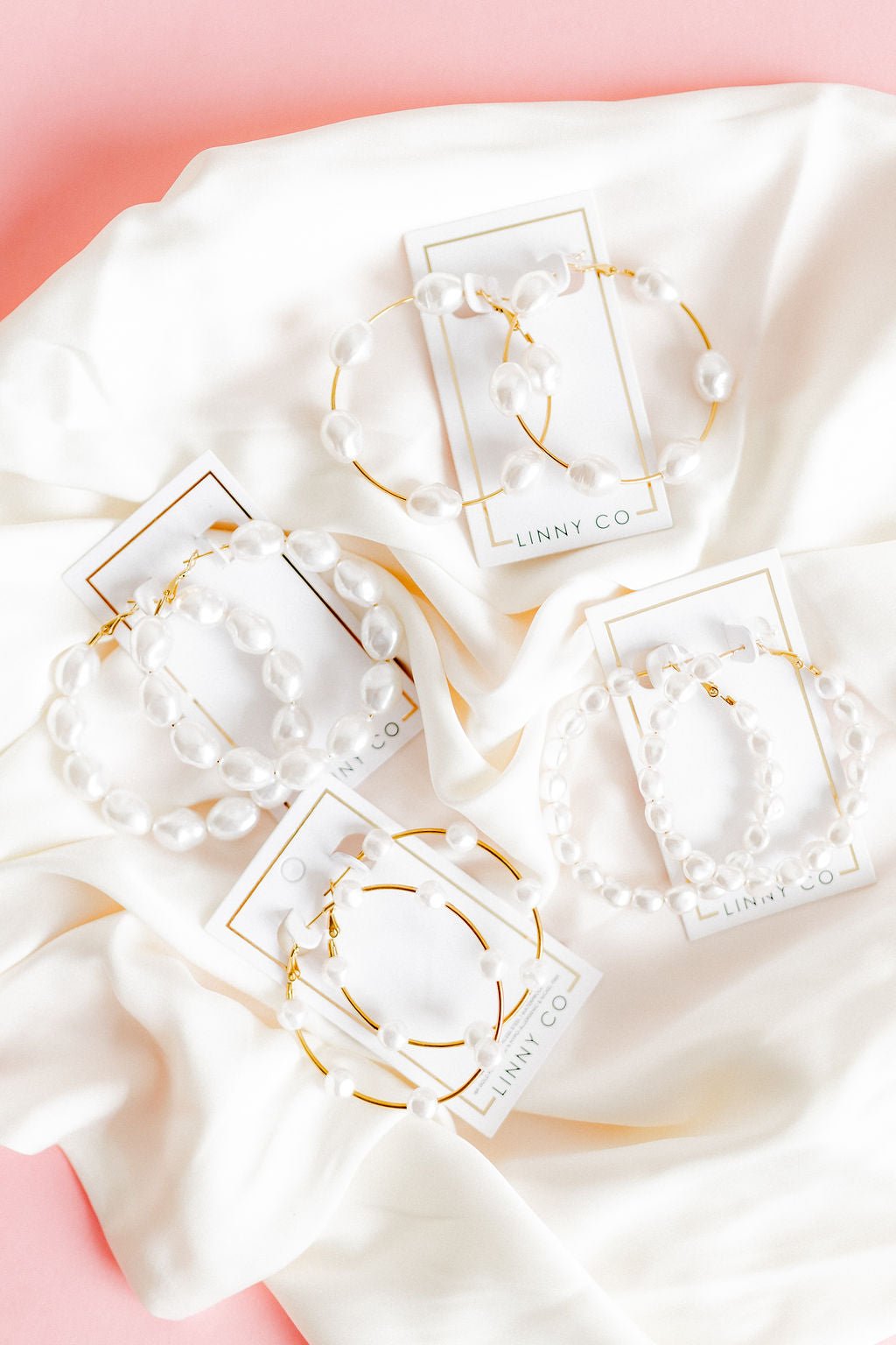 Macy Pearl Hoop Earrings