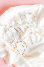 Macy Pearl Hoop Earrings