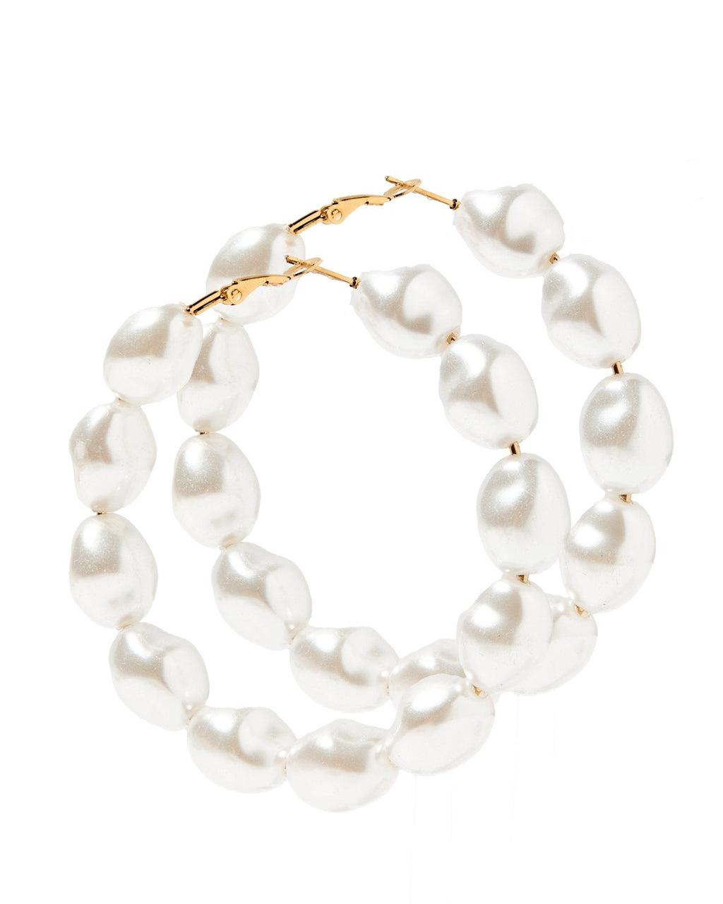 Macy Pearl Hoop Earrings
