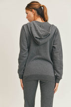 Made for Sundays Zip - Up Hoodie Jacket Sweatshirt La Vie Bien Made for Sundays Zip - Up Hoodie Jacket